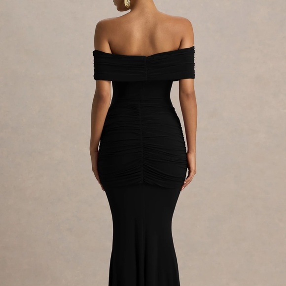 BOWDEN Black Bardot Maxi Dress - Picture 2 of 2